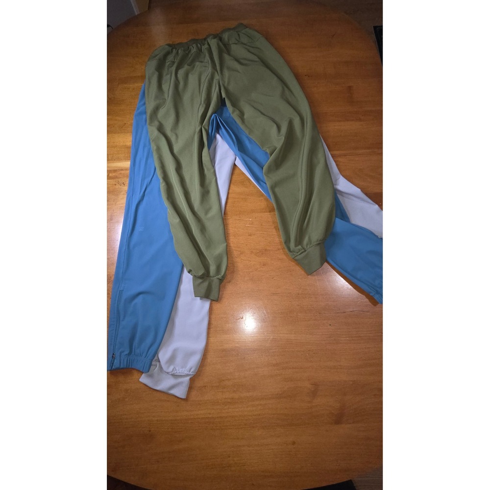 CRZ YOGA and DOUBLJU Joggers Lot of 3 Blue Green Grey Size S XS Activewear